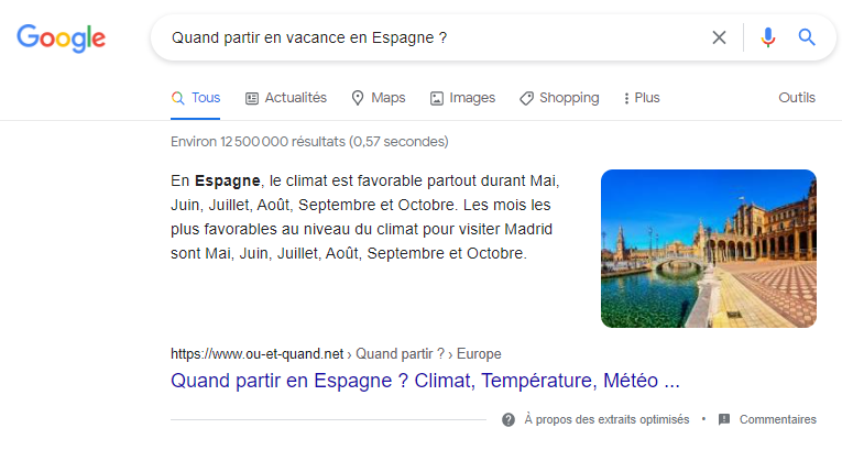 Quand partir en vacance en Espagne