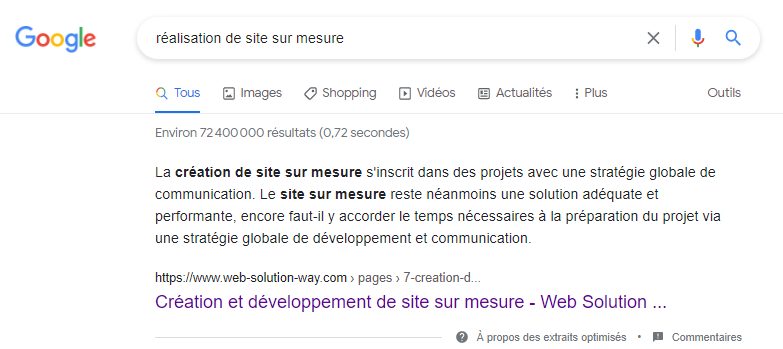 Position zéro sur la réalisation de site sur mesure